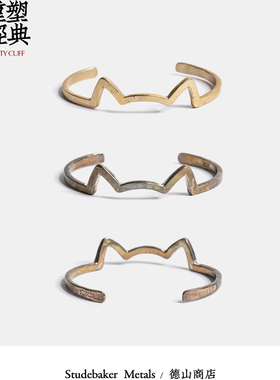 STUDEBAKER METALS 萌猫手镯ins风少女礼物小众旧化设计猫耳手镯