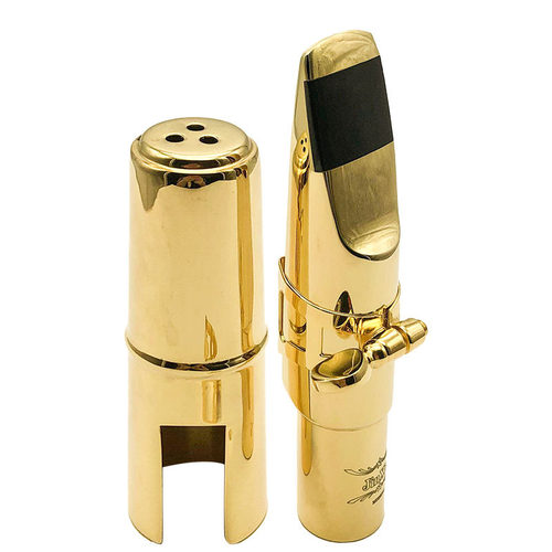 次中音降B萨克斯金属笛头大萨笛头吹嘴次中音萨克斯金属嘴子镀金 - 图1