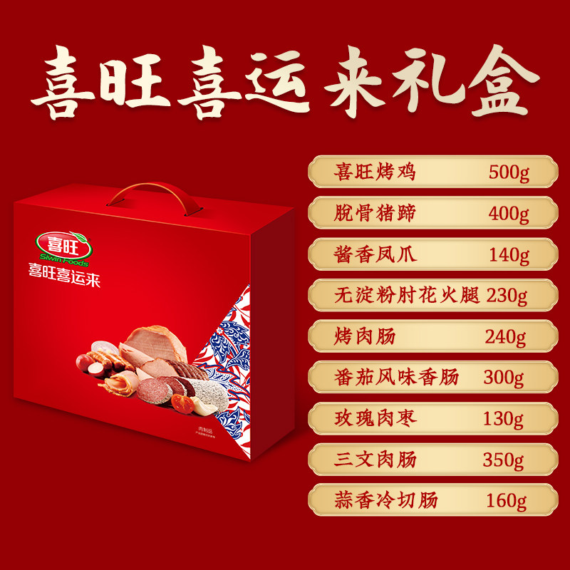 【送长辈送朋友】喜旺喜运来大礼包 喜旺食品猪肉类