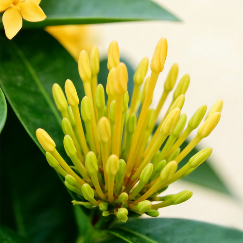 黄色龙船花盆栽带花苞室内阳台室外开花植物四季花卉绿植老桩花苗 - 图3