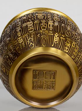 纯黄铜百福缸故宫缸招财