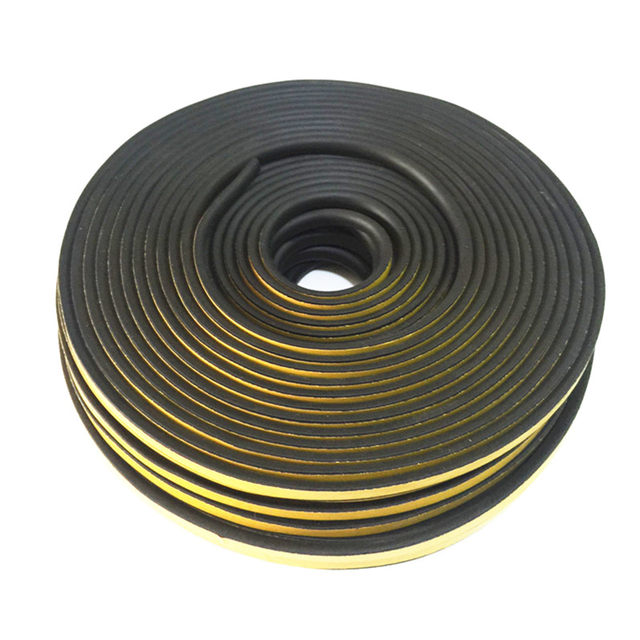 EPDM rubber foam sealing strip distribution box cabinet semicircular sponge sound insulation strip self-adhesive rubber strip 20*5