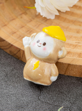 创意可爱卡通猴子陶瓷桌面摆件