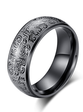 中国神话传说饕餮纹戒指