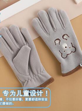 儿童冬季男女宝小熊法兰绒