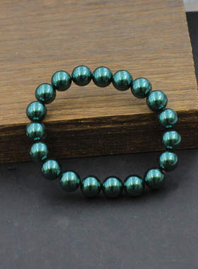 青岛外贸饰品简约气质大气手串单色精致施家珠珠高颜值弹力款手链