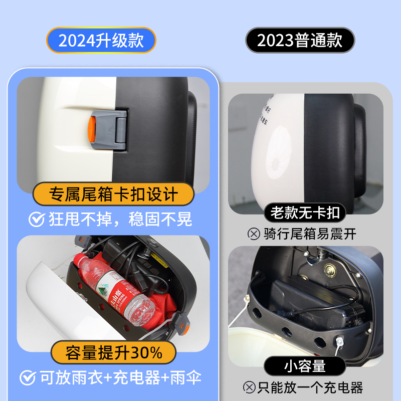 雅迪摩登电动车后备箱通用小型适用电瓶车新国标储物尾箱改装支架 - 图2