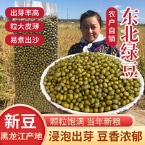 1kg new bean Northeast green bean peeling hair bean sprout green bean soup porridge cake raw material farmhouse self-producing miscellaneous grain