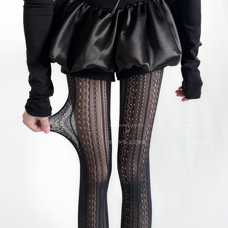 甜辣千金感！日系复古镂空提花洛丽塔打底连裤网袜少女JK暗黑丝袜,淘宝优惠券,粉丝福利购,淘宝优惠卷