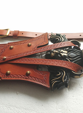 特制双手全铜狮王未开刃大宝剑