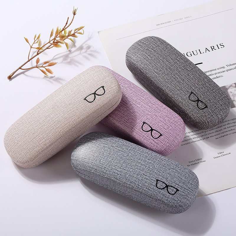 送镜布仿麻布近视眼镜盒仿压男女眼镜盒ins防压简约复古便携盒子,淘宝优惠券,粉丝福利购,淘宝优惠卷