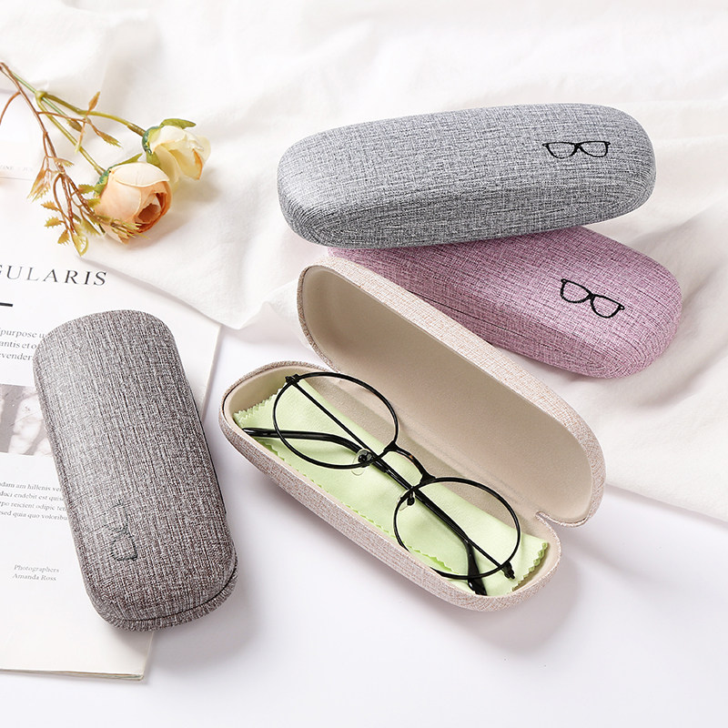 送镜布仿麻布近视眼镜盒仿压男女眼镜盒ins防压简约复古便携盒子,淘宝优惠券,粉丝福利购,淘宝优惠卷