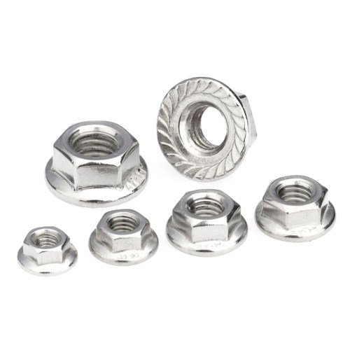 304不锈钢细牙法兰螺母六角防滑防松螺帽M8/M10/M12x1*1.25*1.5mm - 图2