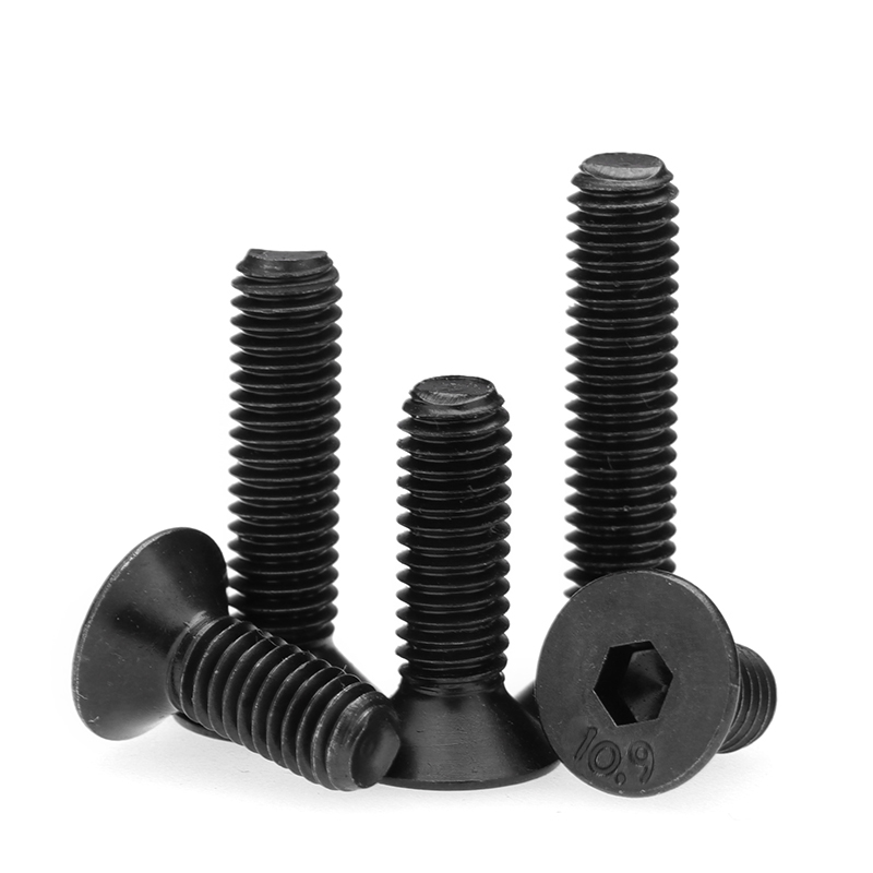 添瑞10.9级反牙沉头内六角螺丝钉发黑高强度平头螺栓螺杆M4M5M6M8 - 图1