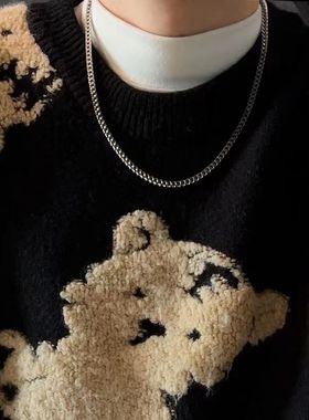 项链龙骨链无钛钢不掉色龙骨链