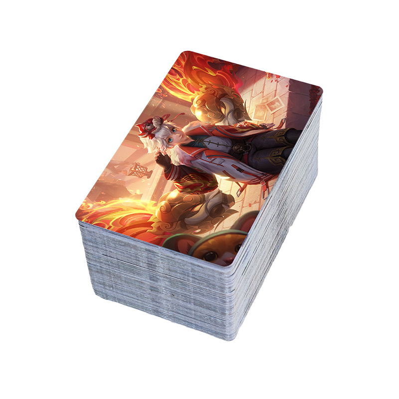 王者荣耀卡片王者荣耀卡贴定制英雄人物传说游戏周边收藏卡片学生饭卡水晶贴纸