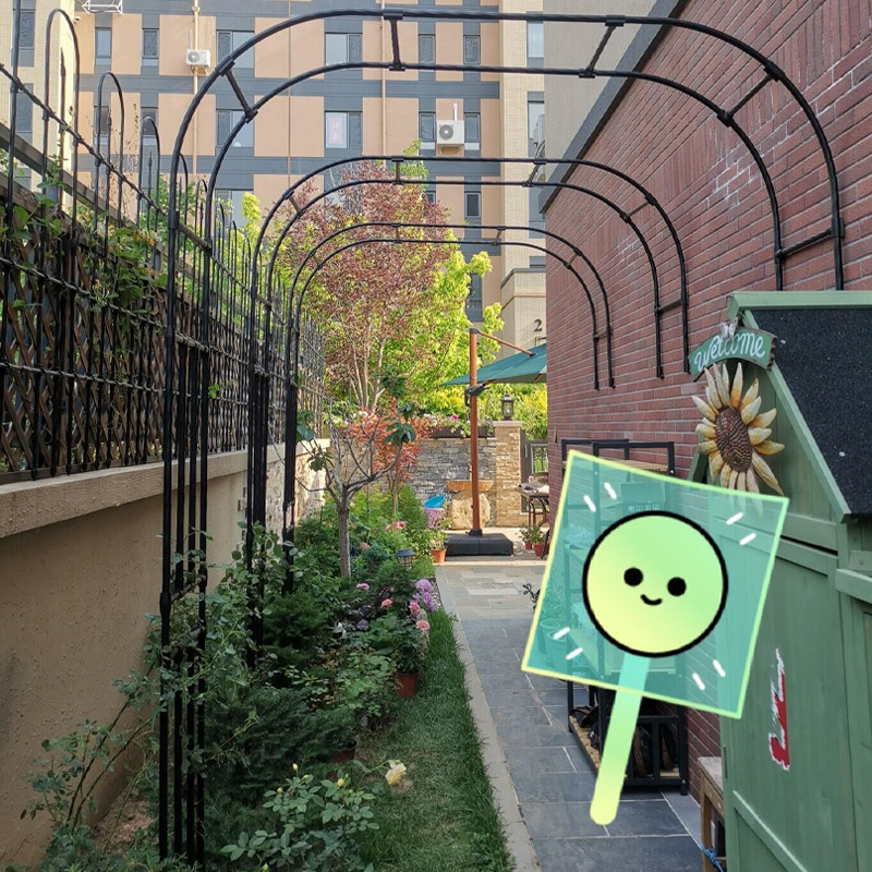 半边拱门花架月季蔷薇花爬藤架铁艺支架户外庭院靠墙葡萄架架子,淘宝优惠券,粉丝福利购,淘宝优惠卷