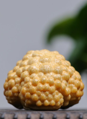 文玩实心玉竹雕刻手有钱实心竹雕手把件精工蟾蜍盘玩摆件茶宠