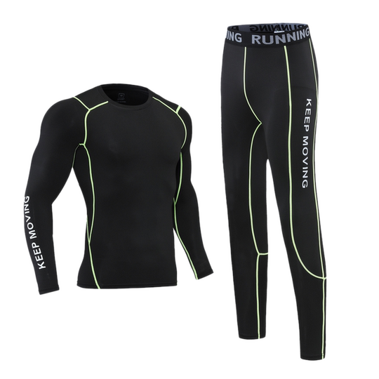 儿童运动紧身衣训练服篮球打底服足球滑雪速干衣套装秋冬加绒健身