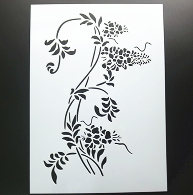 绘画模板喷绘喷花镂空尺印刷手绘涂鸦儿童手抄报画画梅兰竹菊花卉 - 图2