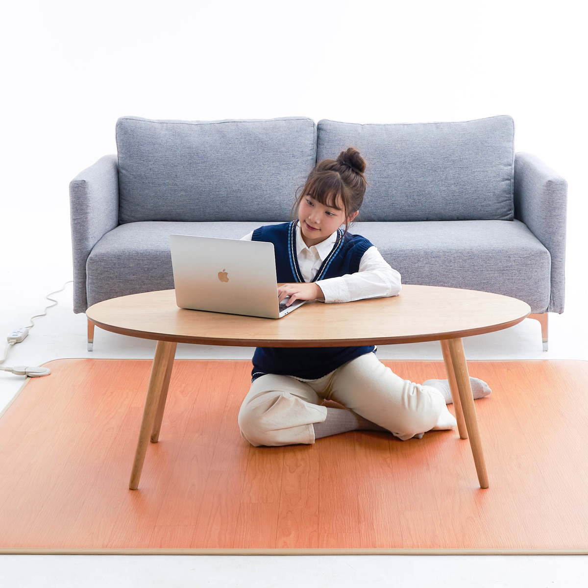 日本碳晶地暖垫客厅家用电热地毯石墨烯加热瑜伽垫游戏爬行垫毯-图2