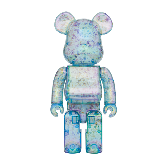 BE@RBRICK Bearbrick ANEVER 3代碎花蓝色 1000%|400%-图1