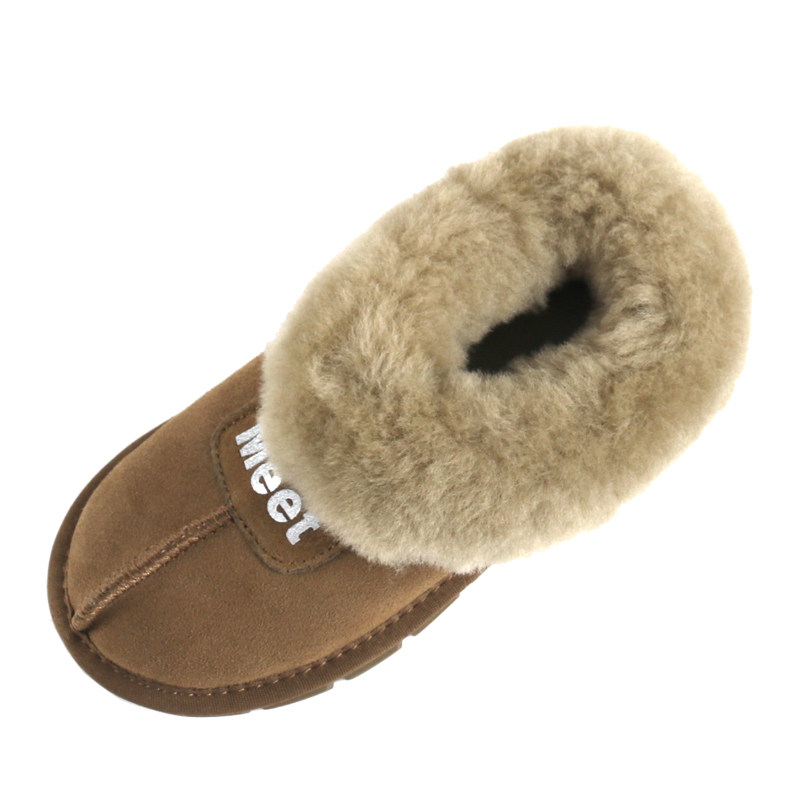 MEET儿童加绒雪地靴皮毛一体毛毛鞋男童防滑冬季童鞋女童羊毛棉鞋,淘宝优惠券,粉丝福利购,淘宝优惠卷