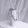 Hand-woven sports water bottle portable rope convenient daisy