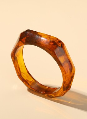 夸张ins亚克力树脂圆环形女手镯