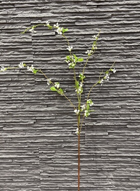 简约自然森系小枝条垂雪柳小手球仿真花束家居摆放插花 艺素材