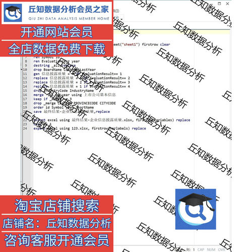 企业信息披露质量2001-2022上市公司数据含stata代码原始参考结果-图0