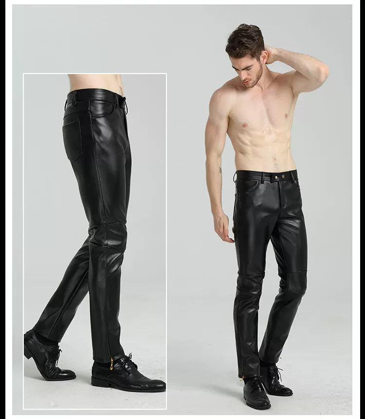 Men's demi-season windproof black trousers, new collection, Korean style