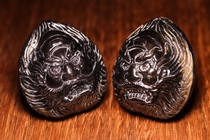 Wen playing with the high-end horn black gold handball black gold hand ball big black bell Khiki Bamboo Thread Fish Seed Tattooe Clearly Visible Collection