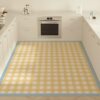 New lattice four-season kitchen special waterproof and oil-proof floor mat, non-slip and scrubbable PVC large-area floor mat