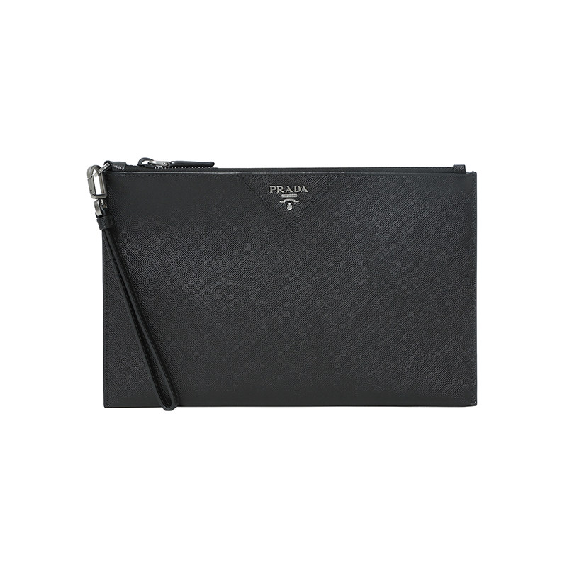 prada /普拉达logo款真皮小牛皮袋 邦琦国际男士包袋