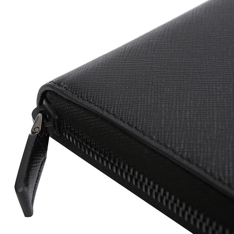 prada /普拉达金属徽标男士19钱包 邦琦国际钱包