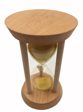 原木质餐饮时间玻璃可印刷沙漏