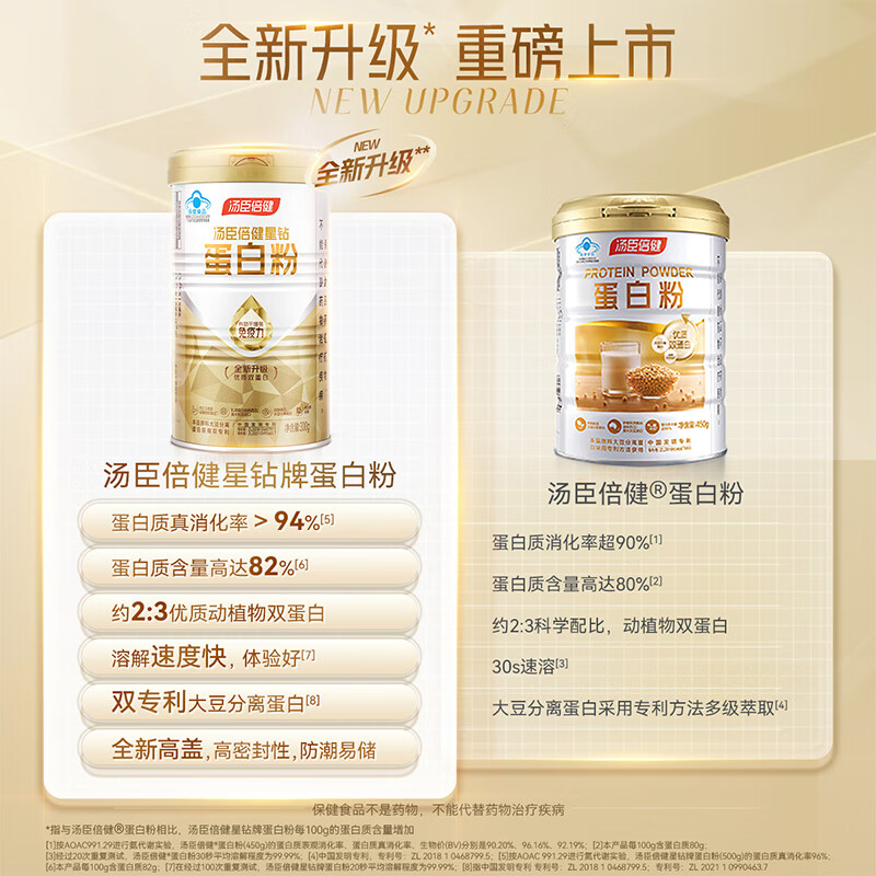 汤臣倍健星钻蛋白粉增强免疫力成人中老年人营养品含免疫球蛋白