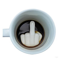 Fück Cup new product debut   cup Farke Ceramic Cup Pin Fake Cup Cup Vertical Middle Finger cup