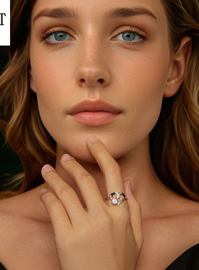 【送证书】爱意永恒莫桑钻戒指超闪戒指心形欧美时尚爱心婚戒女