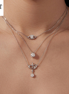 原创D色50分莫桑石恶魔之眼项链s