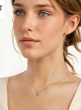 925纯银椰风海韵新款椰子树项链澳宝项链女轻奢小众精致饰品跨境