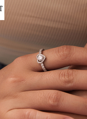 原创闪耀50分莫桑石戒指婚戒经典