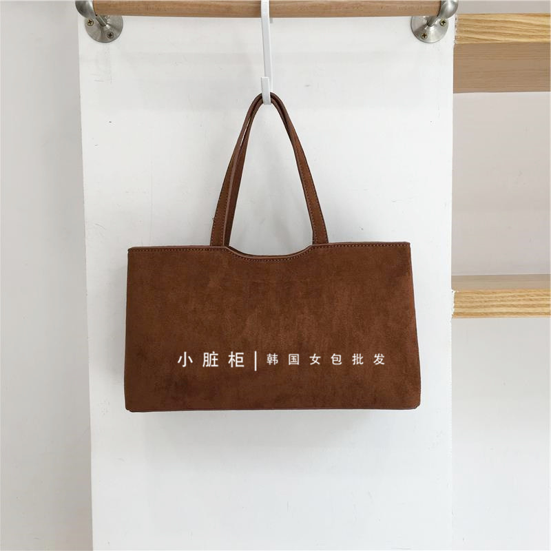 小脏柜 韩国秋冬高级质感磨砂麂皮绒简约ins百搭手提公文托特包,淘宝优惠券,粉丝福利购,淘宝优惠卷