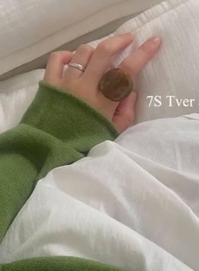 【现】tver Acc韩国进口ins氛围感大亚克力板指 戒指 小众