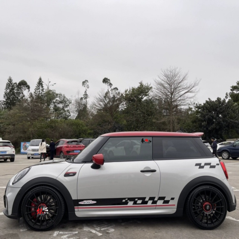 适用于宝马MINI F56车贴拉花Cooper R60F55JCW赛道侧裙引擎盖贴纸 - 图1