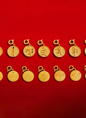 种子字吊坠S925纯银镀金药师度母财神嗡哞阿文玩手串卡子diy配饰