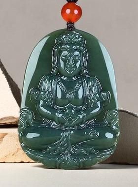 新疆和田玉观音吊坠天然玉石