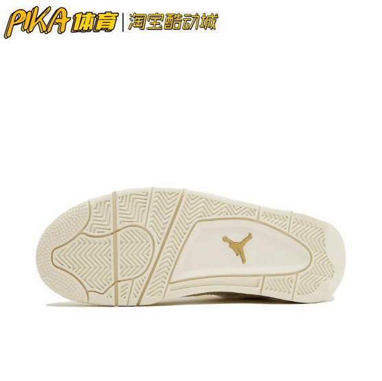 Air Jordan 4 AJ4 白金扣 麂皮耐磨潮流复古休闲鞋 AQ9129-170 KY - 图3