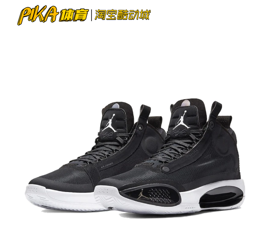 AIR JORDAN 34 AJ34男子实战篮球鞋 黑白 BQ3381-001 - 图0